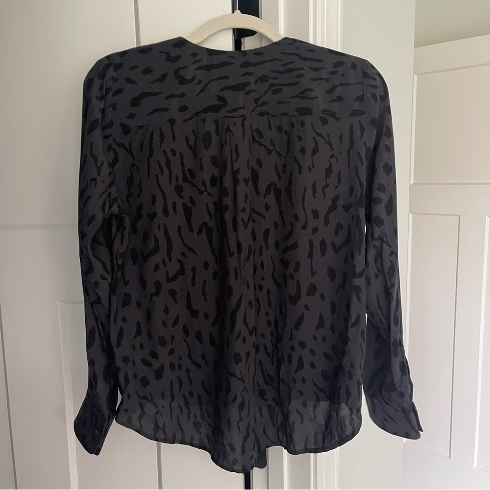 Rails Gray Hillary Ash Cheetah Print Long Sleeve … - image 5